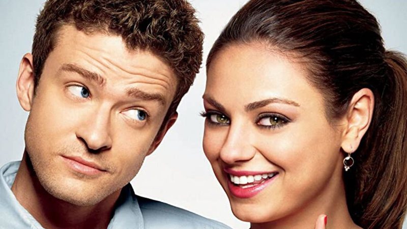 Os atores Mila Kunis e Justin Timberlake que fazem o filme "Amizade Colorida" 