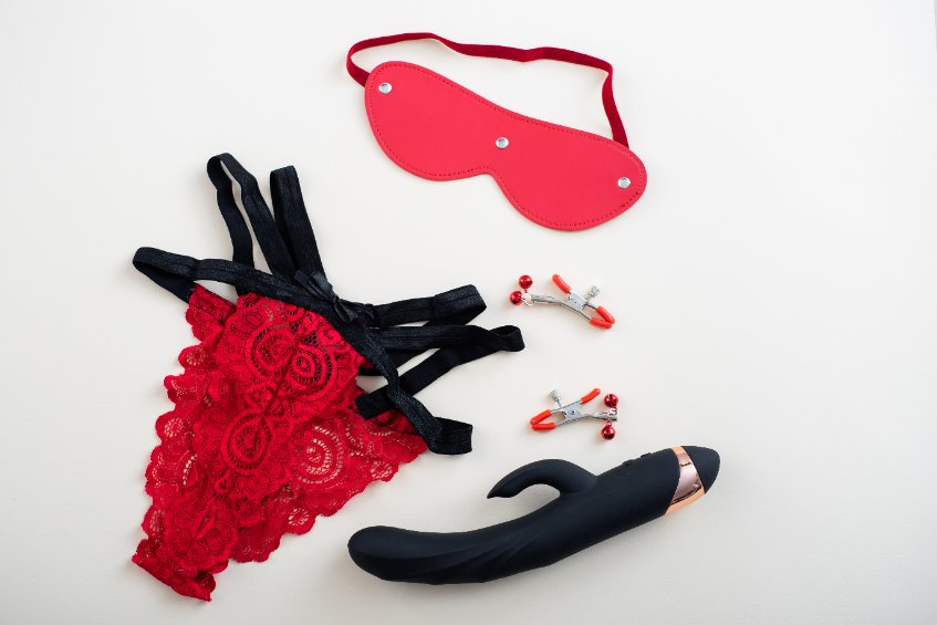 Kits de calcinha, vibrador e venda para revender lingerie