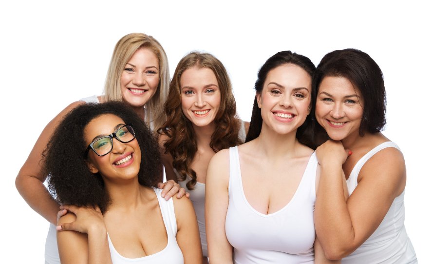 Mulheres diferentes com roupa branca remetendo ao relacionamento com as clientes por revender lingeroe